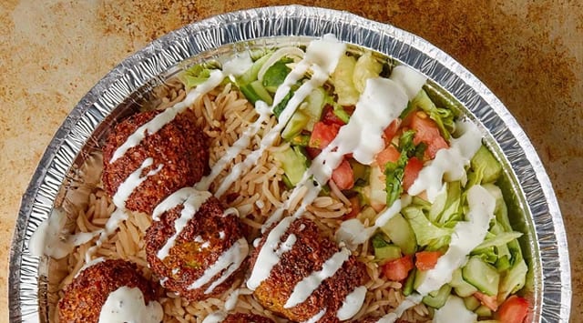 Falafel Over Rice.